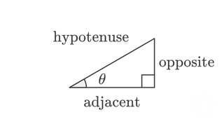 Right triangle with labeled sides.