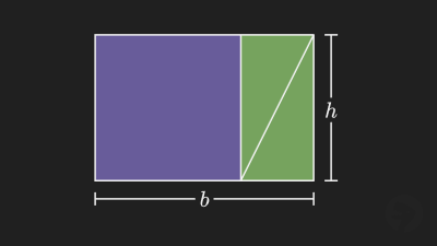 Area of Parallelogram divided into rectangle and two triangles rearranged