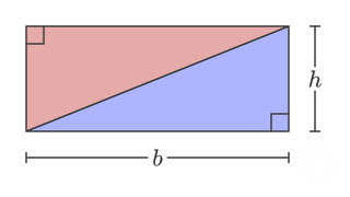 two congruent right triangles form a rectangle