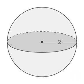 Volume of Sphere radius 2 Example