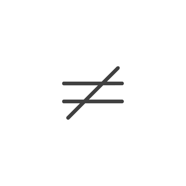 Not Equal Symbol (≠)